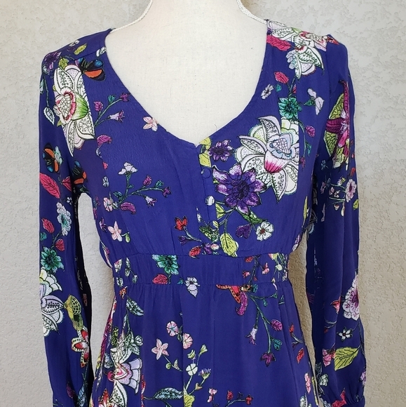 Maeve long sleeve floral ruffled bottom dress size Small - Picture 7 of 8